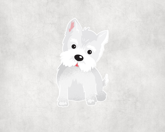 2 x Cute Westie Dog Animal  Bike Skate Tablet Stickers Sticker Laptop Decals