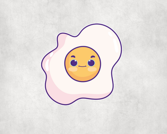 2 x Fried Egg Kawaii Cute Scrapbook Stickers Sticker Laptop Decals
