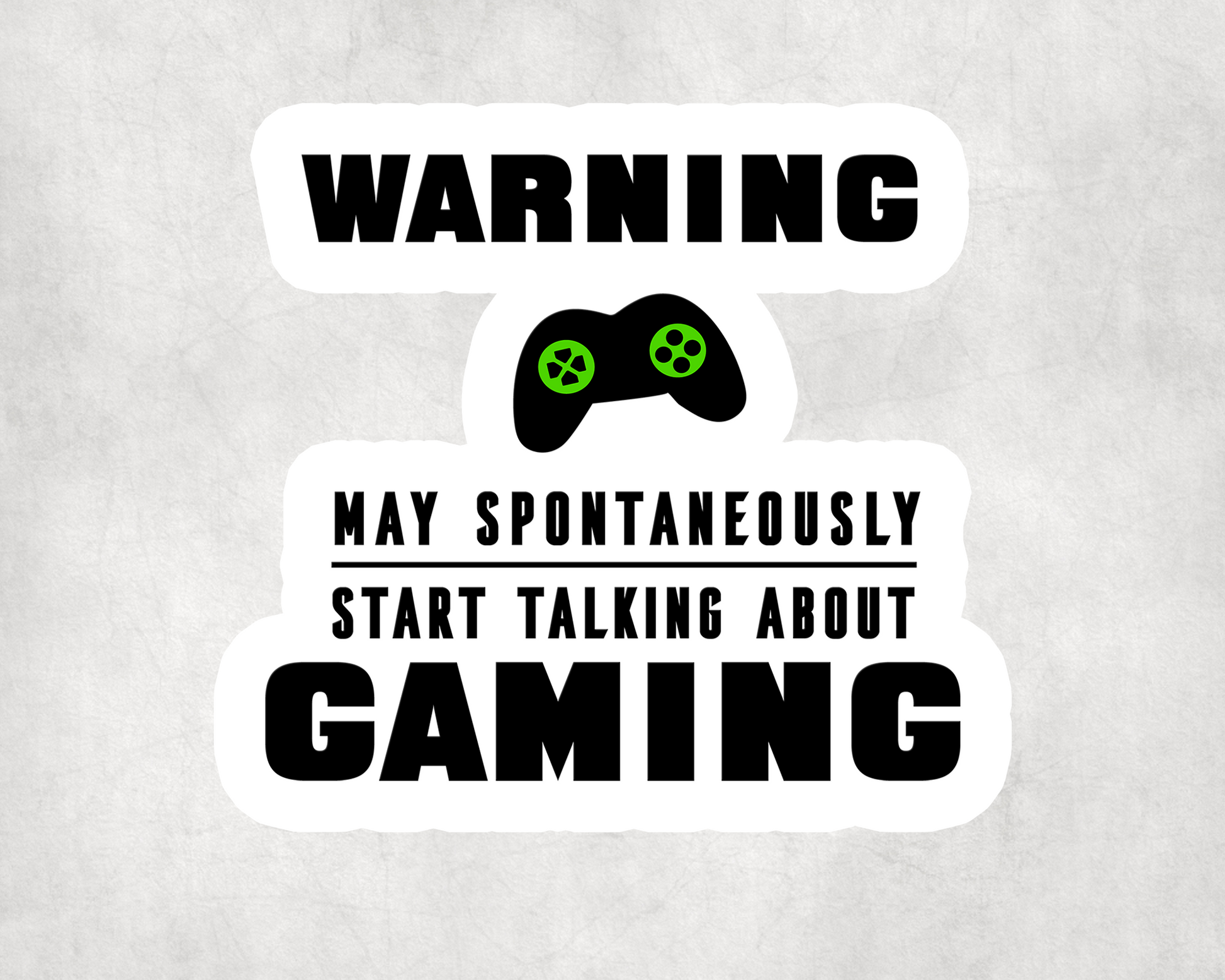 2 x Warning Gaming Gamer Fan Decal Stickers Sticker Laptop Decals