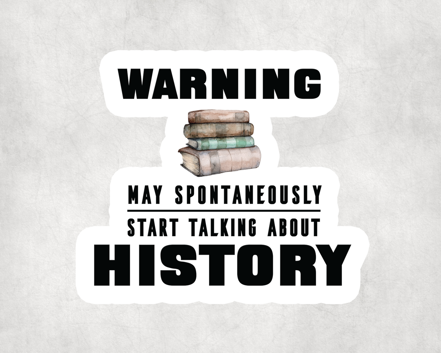 2 x Warning History Geek Historian Decal Stickers Sticker Laptop Decals